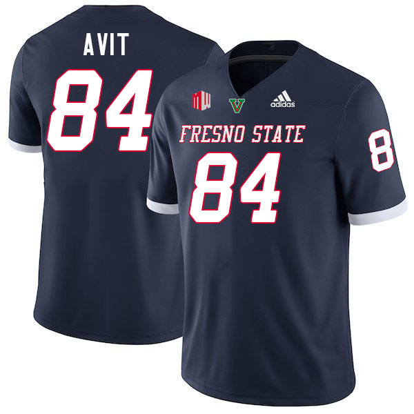 Fresno State Bulldogs #84 Ezekiel Avit College Football Jerseys Stitched-Navy